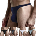 Men's Ice Silk Breathable Thong Underwear With Pouch For Optimal