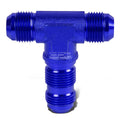 12an An-12 Male On Run Female Bulkhead Flare Blue Anodized Tee Fitting