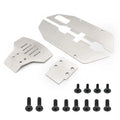 Stainless Front&rear Skid Plates Chassis Armor For Traxxas 2wd Slash