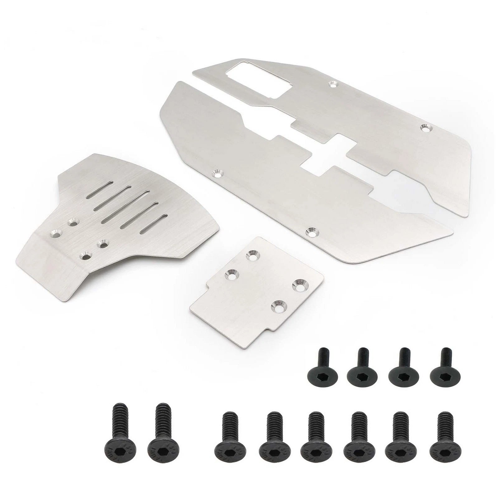 Stainless Front&rear Skid Plates Chassis Armor For Traxxas 2wd Slash