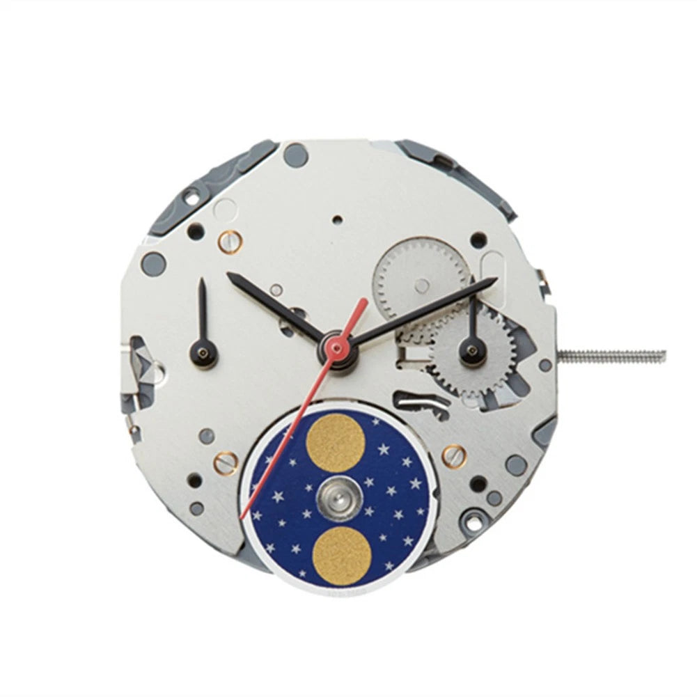 22.5mm 5-hand Quartz Watch Movement Day/date At 3/9 O'clock For