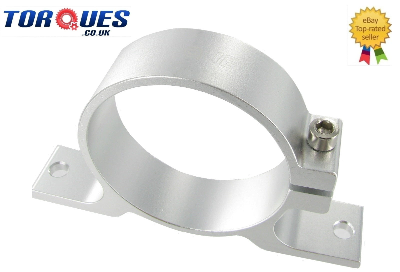 Silver Anodised Billet Aluminium Fuel Pump Filter Clamp Cradle Fits