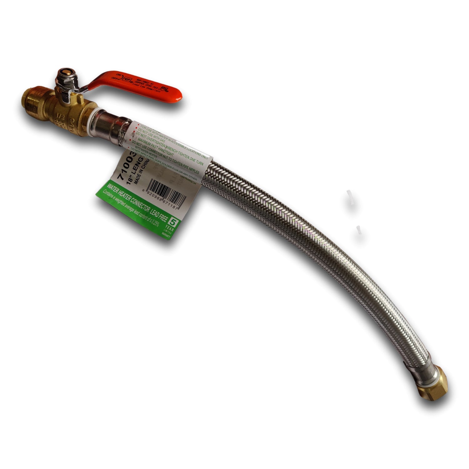 XFITTING 1/2" Push Fit Valve Water Heater Hose