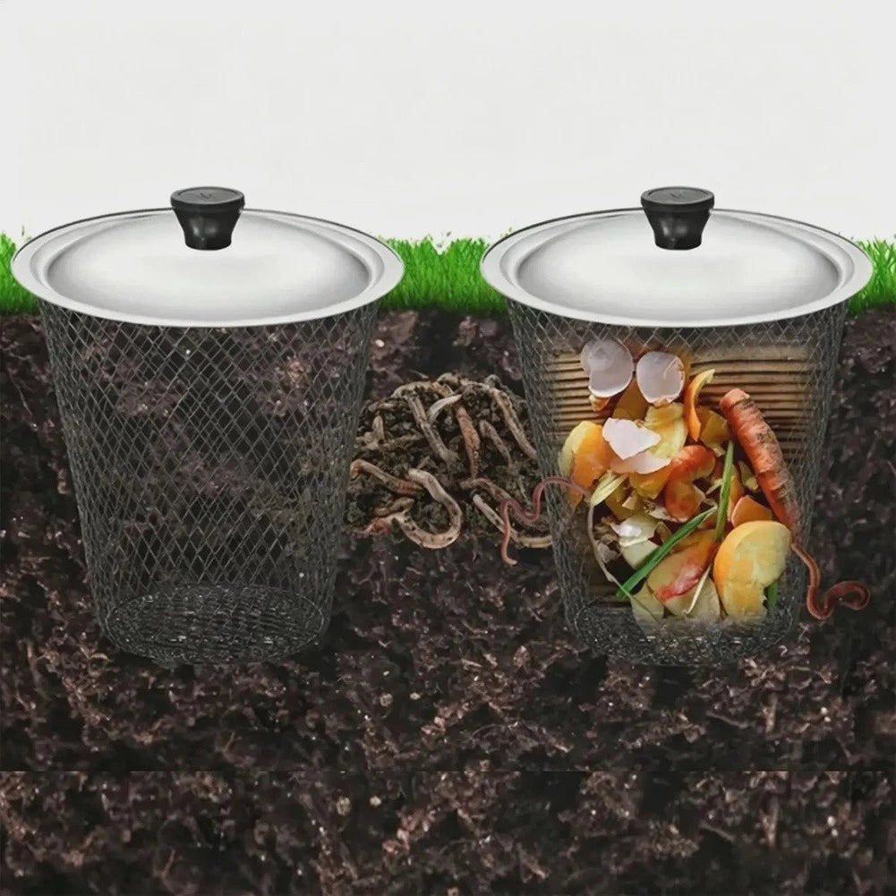Inground Worm Composter With Aeration Holes For Healthy Red Worm