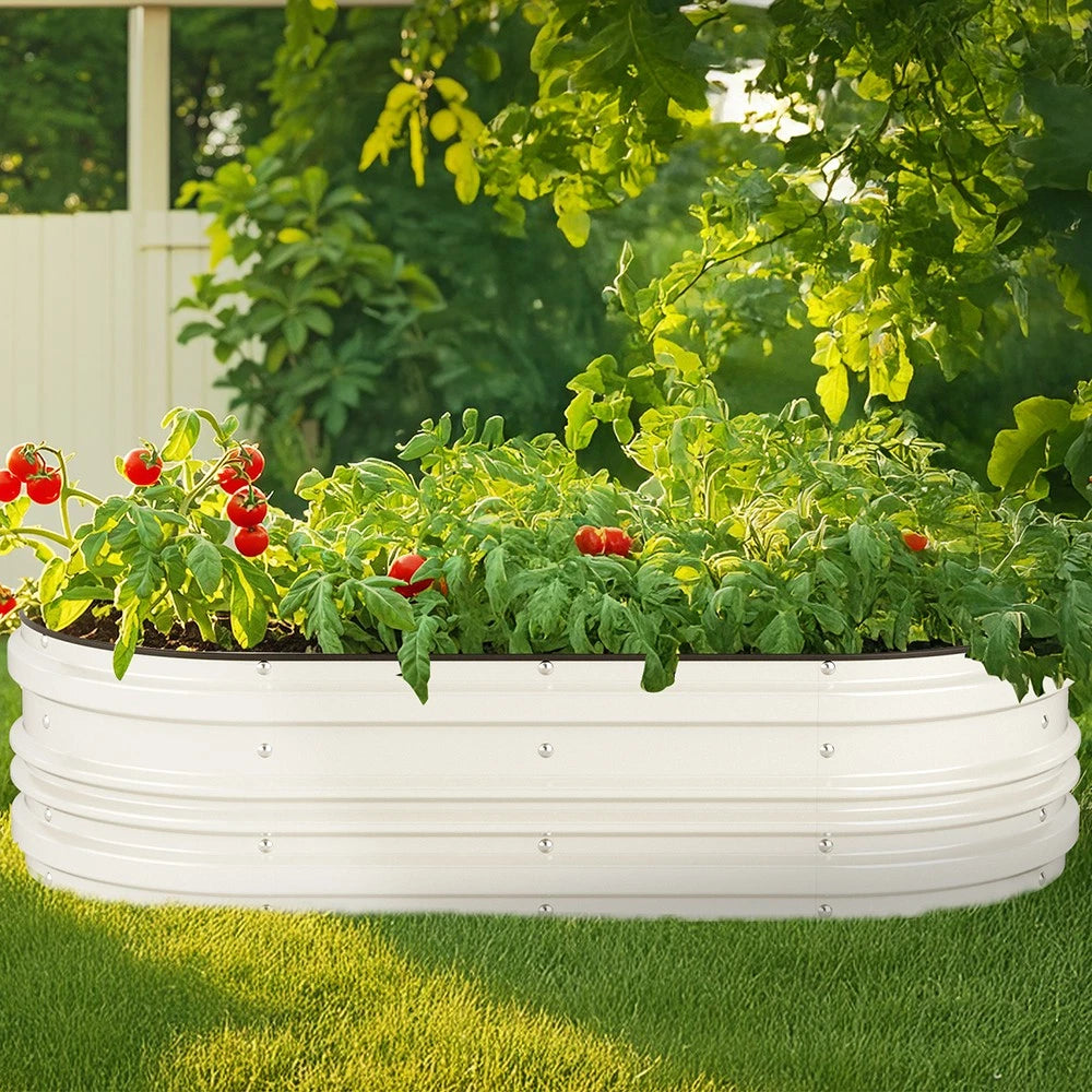 4x2x1ft Galvanized Raised Garden Bed Rust&amp;Corrosion Protection Easy Assembly NEW