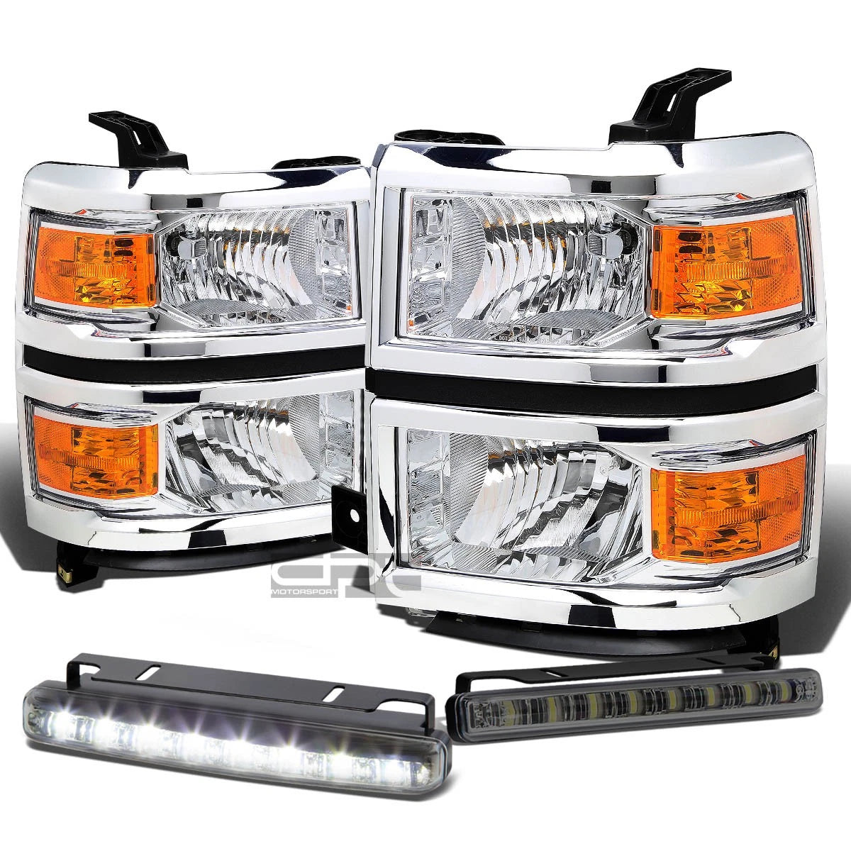 Chrome Headlight+ambe<wbr/>r Corner Signal Lamp+LED | Built Supply Co