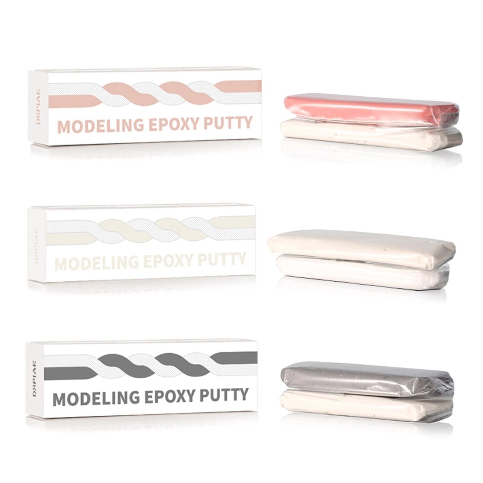 Standard White Gray Skin Modeling Epoxy Putty Bar Model Detailing