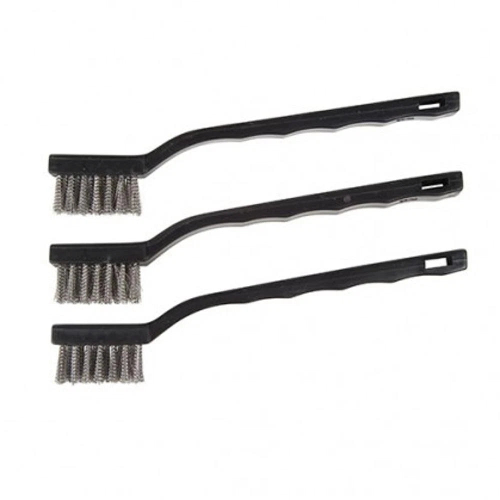 Hyde 46650 Mini Brushes Stainless Steel x3 13mm (1/2") Paint Stripping Etc