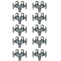 10 Pack XFITTING Dual Straight Valve, Pex A 1/2" x 3/8"