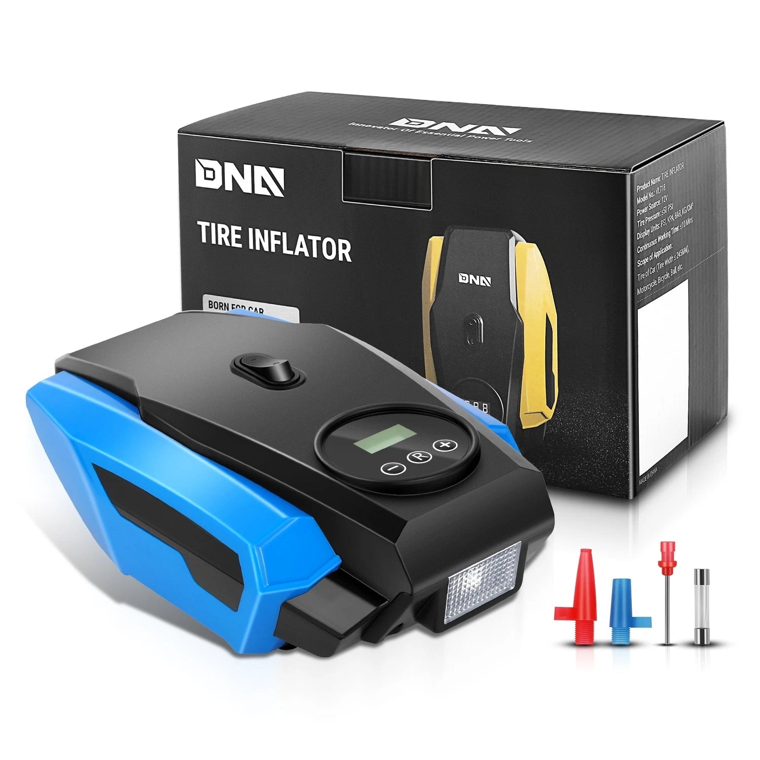 Led Lighting Design Tire Inflator Portable Blue | Built Supply Co