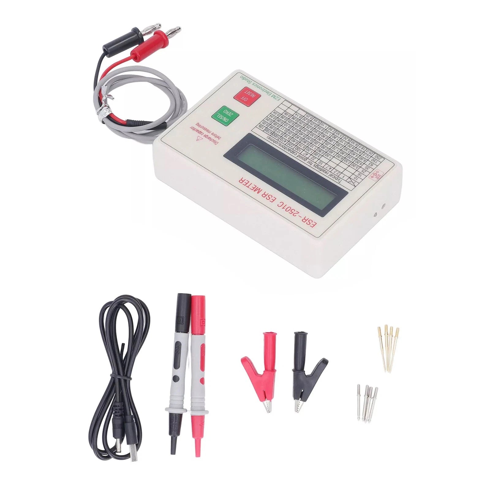 Handheld Esr Dcr Capacitor Tester High Accuracy | Built Supply Co