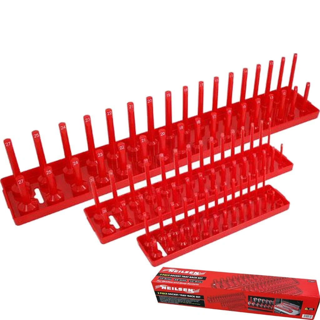 Neilsen Socket Stand Tray Rack Storage Rail Holder 1/2" 3/8" 1/4"