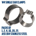 Mikalor Single Ear Hose Clamps O Clips 304 Stainless Steel Fuel Air Pipe CrimpOp