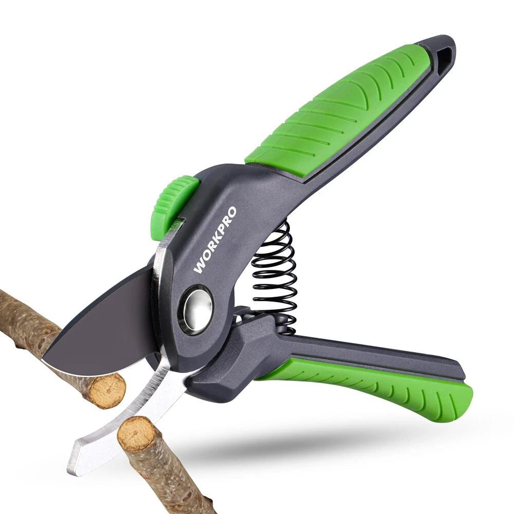 Workpro 8.5" Bypass Pruning Shear Heavy Duty Sharp Blade Garden