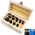 Toolzone 8pc Wood Plug Cutter Drill Bit Set