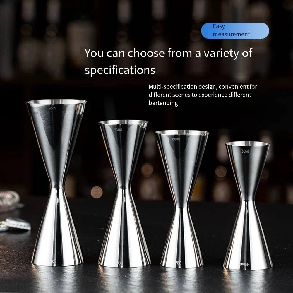 Stainless Steel Cocktail Jigger Double Shot Bar Measure Japanese