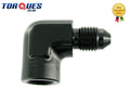 An -3 (An3) To 1/8" Npt Female 90 Degree Gauge Take Off Adapter Black