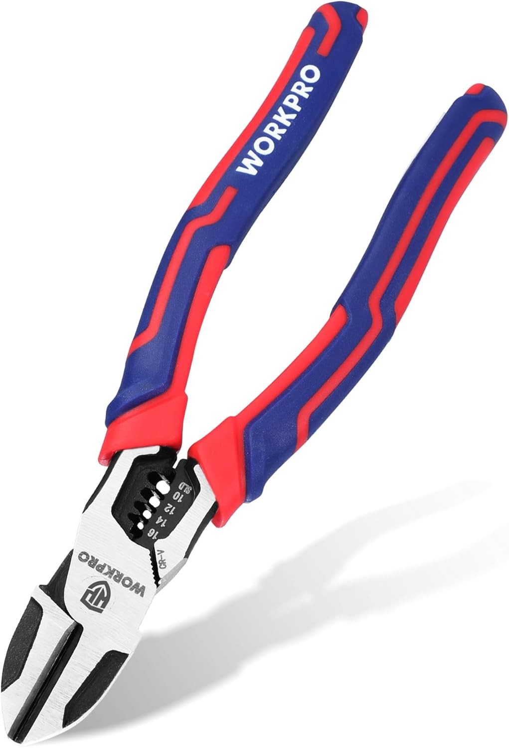 WORKPRO 7.5" Diagonal Cutting Plier Heavy Duty Side Cutter Wire Stripping Tool