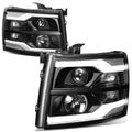 [Dual Led Drl]fit 07-14 Chevy Silverado Black | Built Supply Co