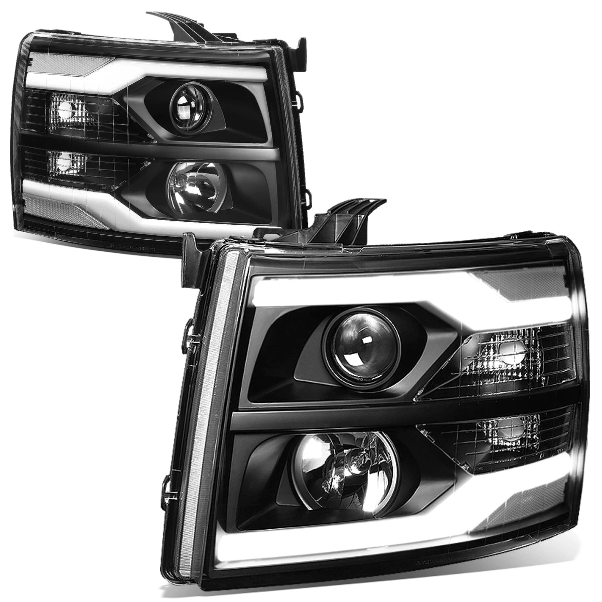 [Dual Led Drl]fit 07-14 Chevy Silverado Black | Built Supply Co