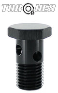 M14 x 1.5mm Aluminium Single Banjo Bolt 26mm Long Black
