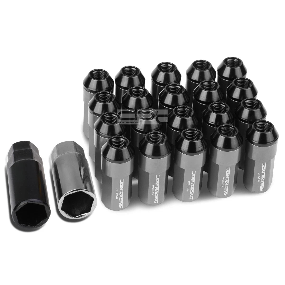 20 M12x1.25 53mm Tall 23mm Od Gun Metal Aluminum | Built Supply Co