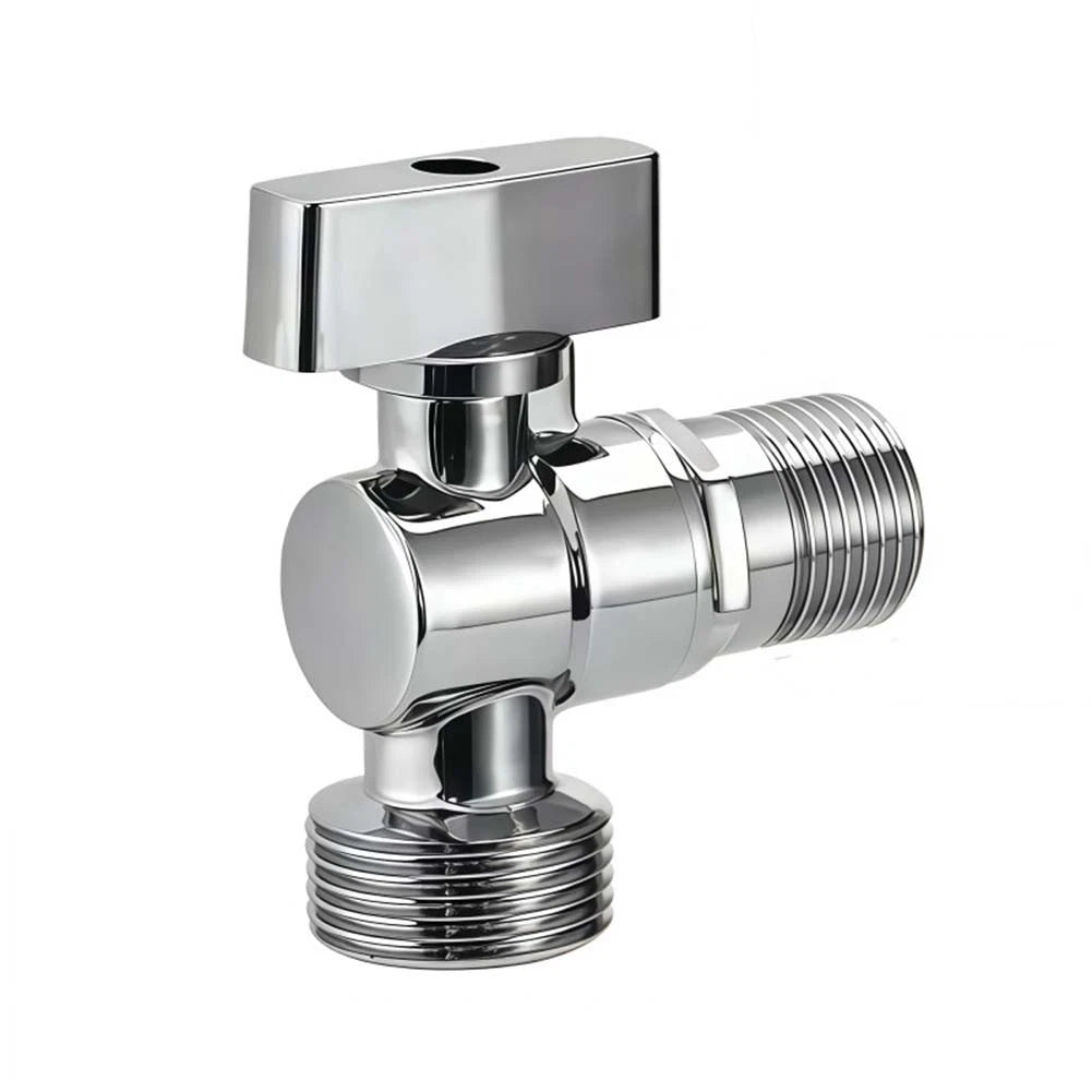 Chrome Finish Zinc Alloy Corner Valve Faucet For Effective Plumbing