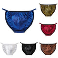Fashion Men Briefs Thongs Mens Panties Pure Silk Solid Color