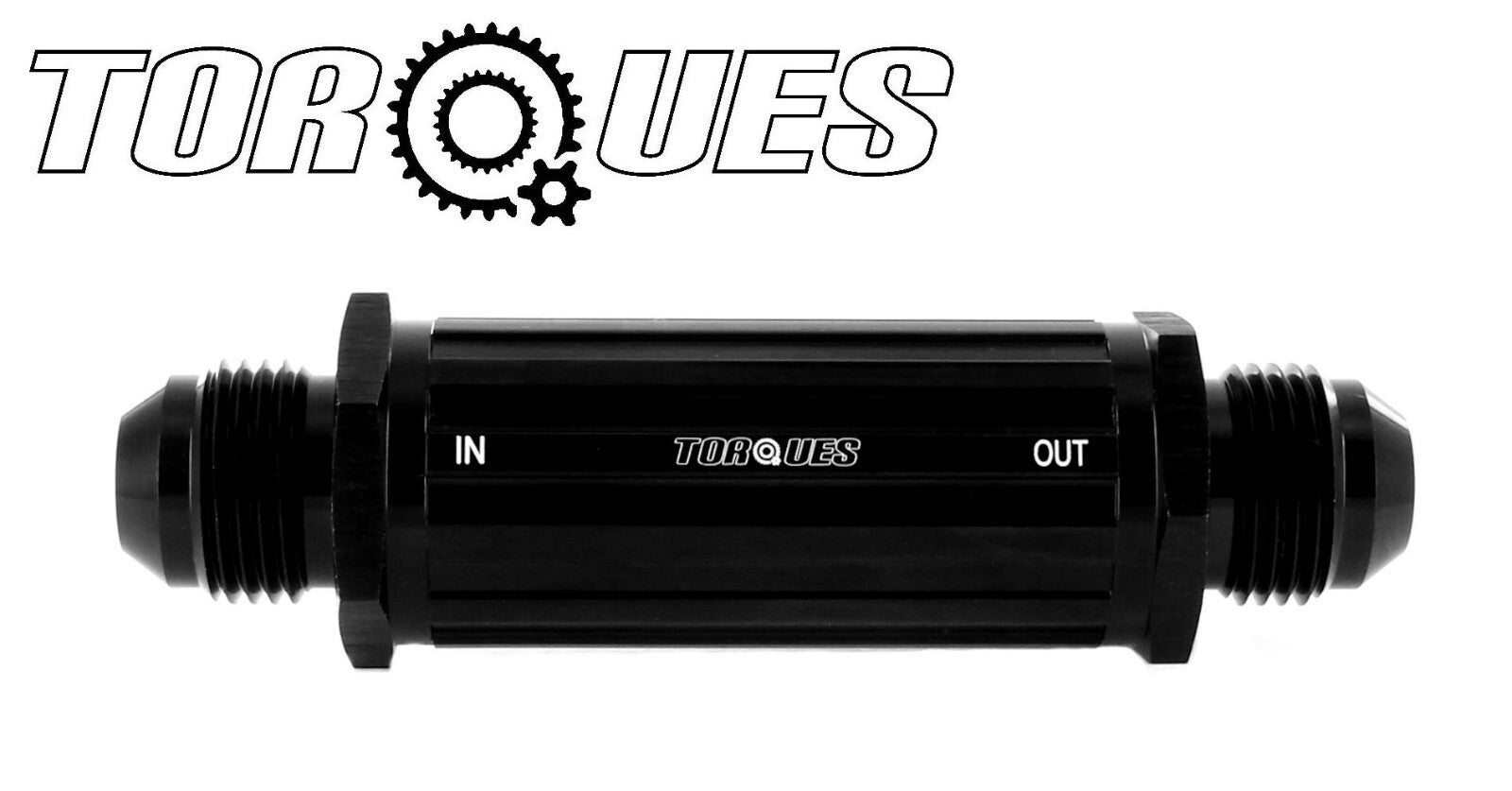 An -8 (-08an Jic An08) Black Anodised Billet Slim Line Fuel Filter 100
