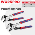 WORKPRO 2-Pieces Groove Joint Plier Set 10 & 8 Inch Adjustable Water
