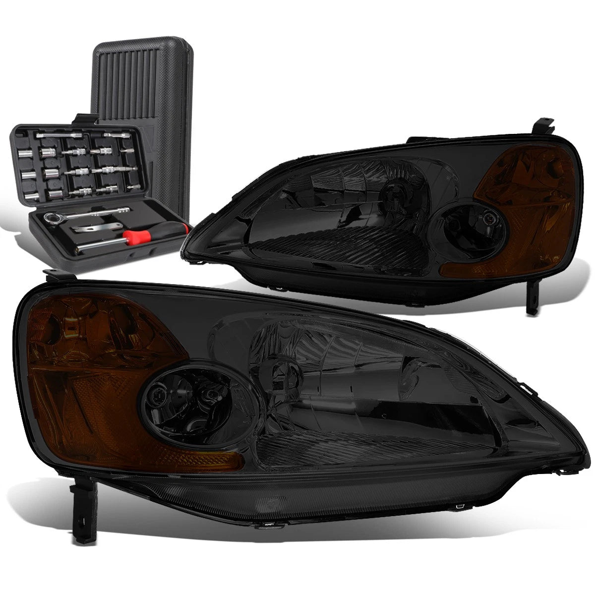 For 2001-2003 Honda Civic Pair Smoked/amber Signal | Built Supply Co