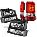 For 03-07 Silverado Black Headlight+clea<wbr/>r | Built Supply Co