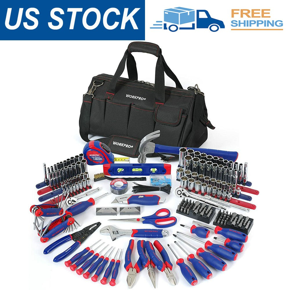 WORKPRO 322-Piece Home Repair Tool Kit With Carrying Bag - Basic Household Tools