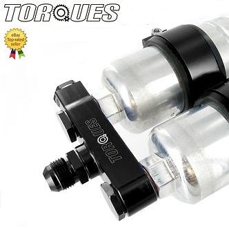 Twin Fuel Pump Billet Aluminium Assembly Inlet Manifold Fits Bosch 044