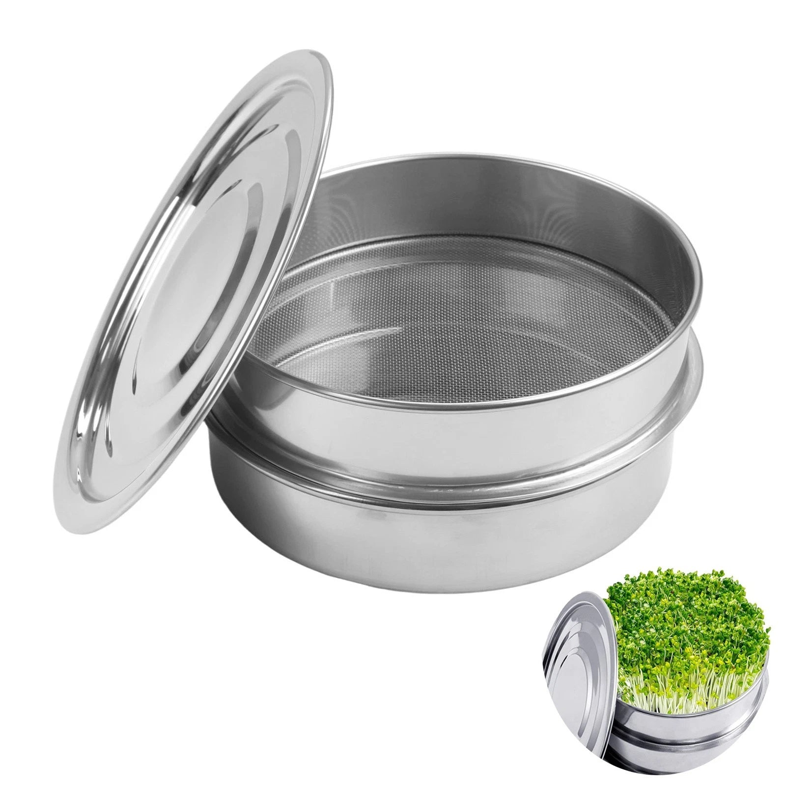 2/3 Tier Stackable Sprouting Tray Kit Made From Rust Resistant