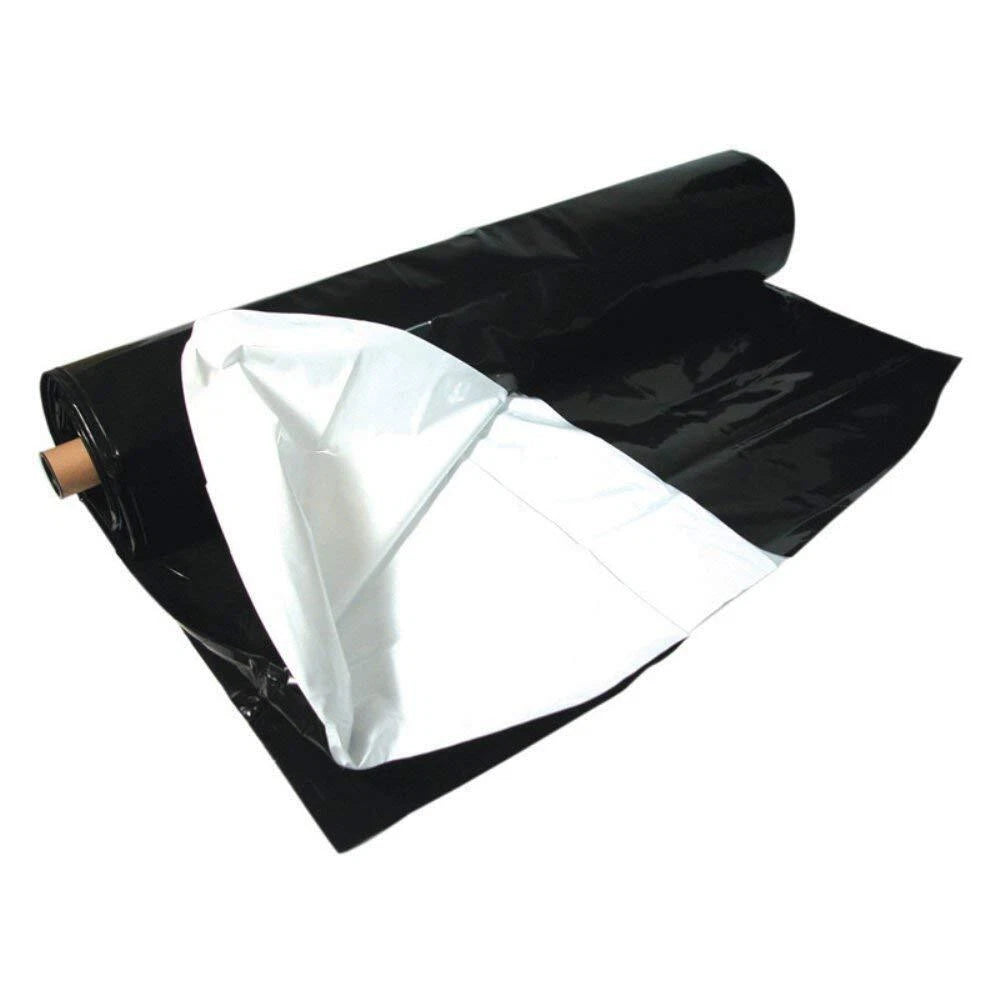Black & White Film 5.5 Mil 10' X 50' Ft Reflective Poly Light Sheet