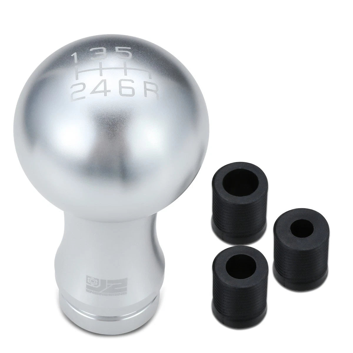 2-piece 48mm 6-speed Mt Aluminum Silver Shift Knob | Built Supply Co
