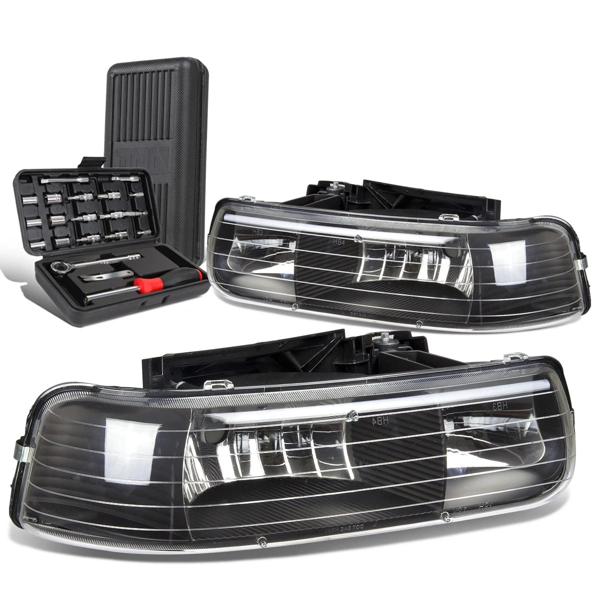For 1999-2002 Chevy Silverado Pair Black Housing | Built Supply Co