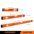 Jorgensen 3PCS 12"/24"/48" Aluminum Spirit Level Set Torpedo Levels