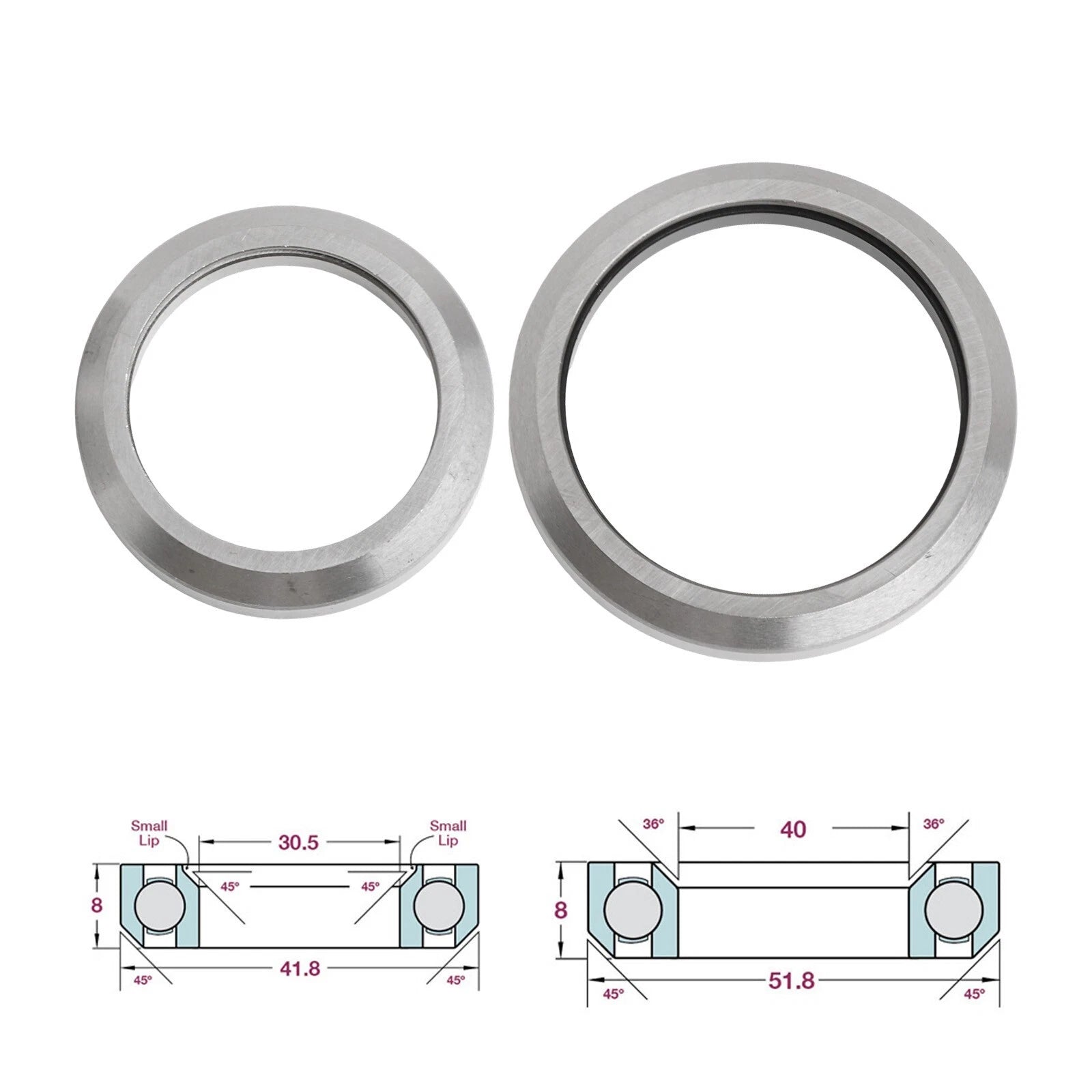 Bike Headset Bearings Acb518k/mh P08h8 Enhanced Performance For