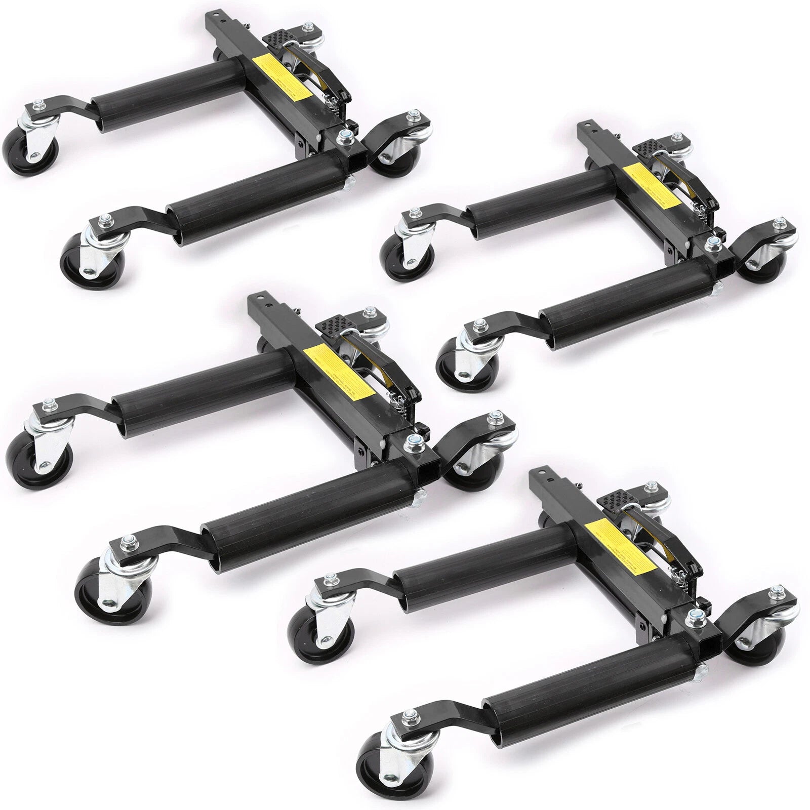 4x 1500lb AUTO Hydraulic Positioning Jack Wheel Dolly Lift Mover Vehicle Car SUV