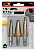Performance Tool 3-Piece Step Drill Set by Performance Tool