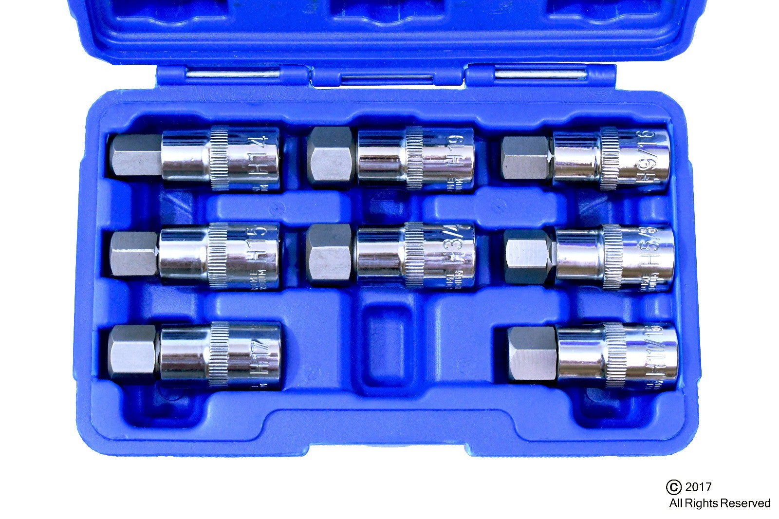 8pc 1/2" Drive Jumbo Hex Bit Socket Set
