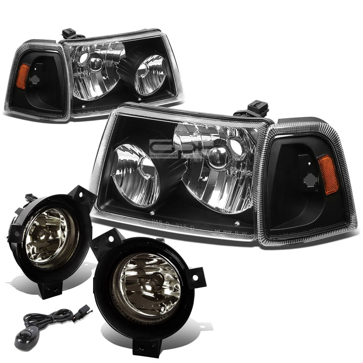 Black Housing Headlight+ambe<wbr/>r Corner | Built Supply Co