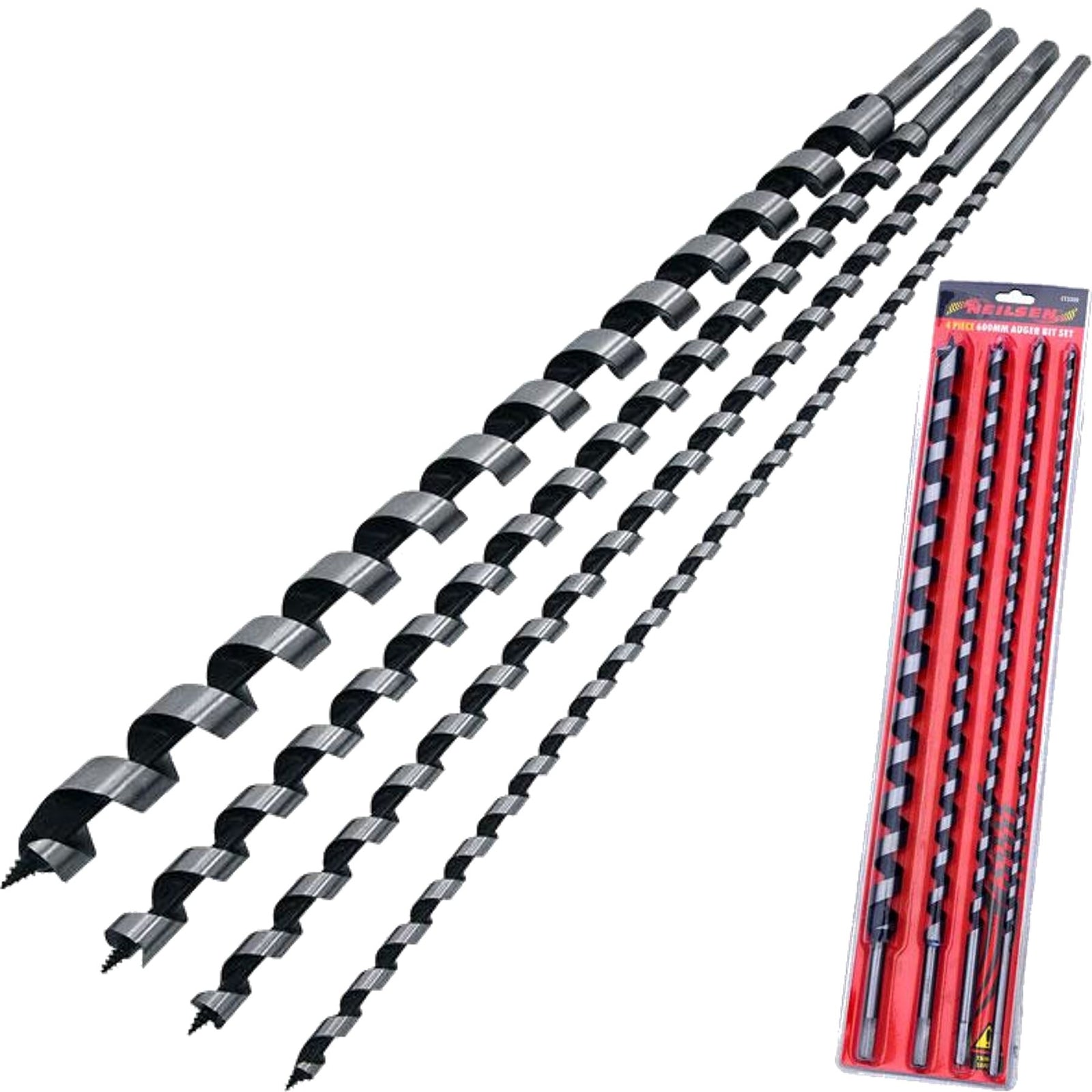 Neilsen 4pc Long Auger Bit Set