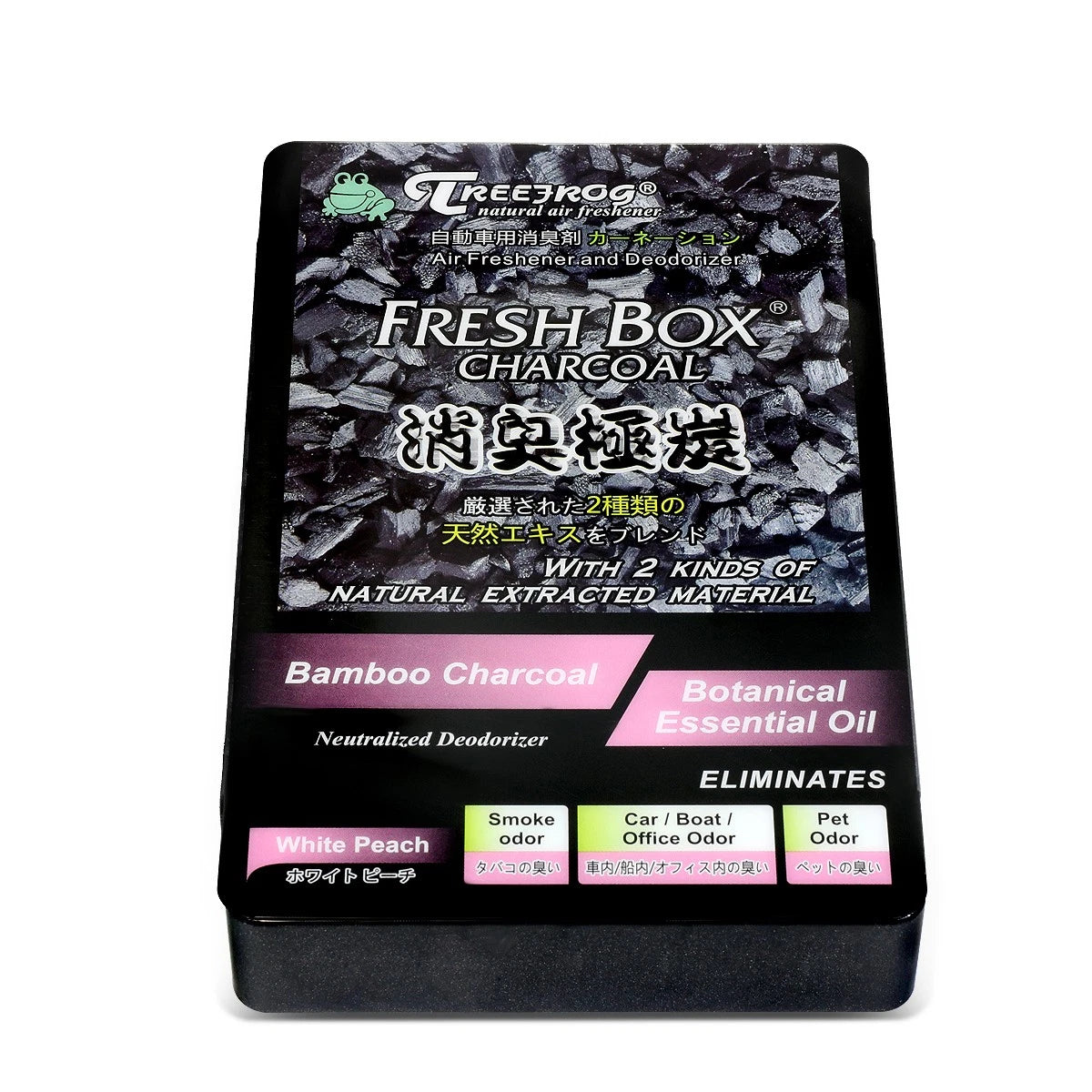 Tree Frog White Peach Scent Xtreme Fresh Box Charcoal Car/home Air