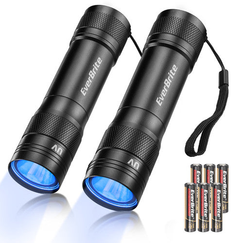 EverBrite 2 Pack UV Flashlight by EverBrite