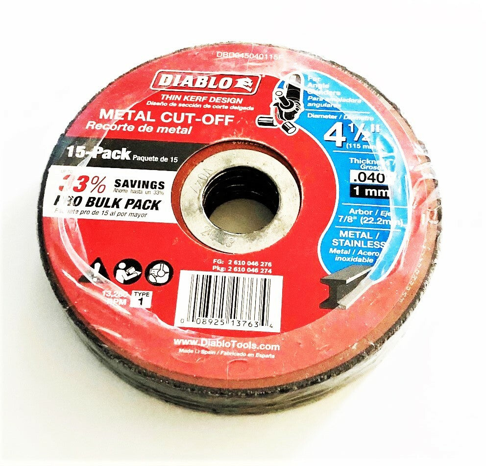 Diablo 4-1/2" Thin Kerf Cut-Off Wheels