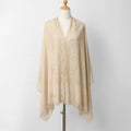 Womens Lace Detail Shawl Polyester Fabric Elegant Hollow-out Design