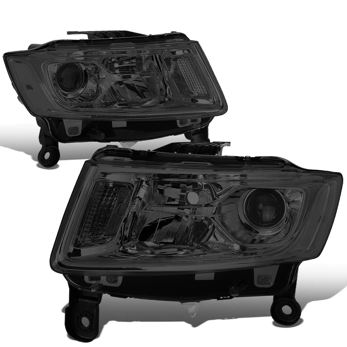Fit 14-16 Jeep Grand Cherokee Smoked Housing Clear | Built Supply Co